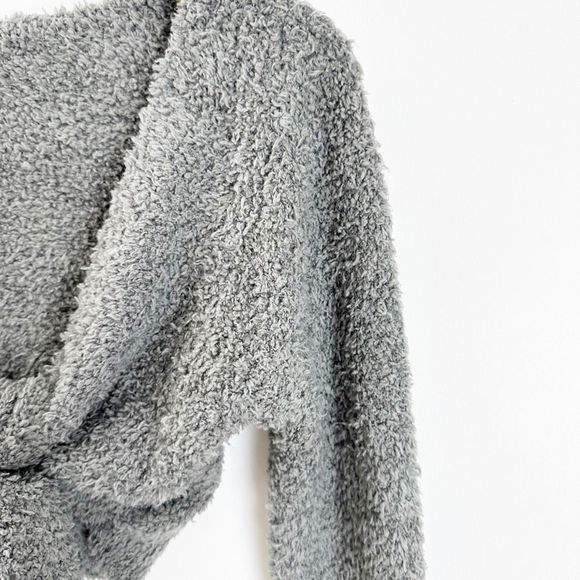 SKIMS Cozy Knit Wrap Top Gray Smoke Size Small Medium Fuzzy Long Sleeve NEW - Picture 6 of 16